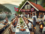 Sommerfest hos Ole og Gurid i naustet på Hordnes